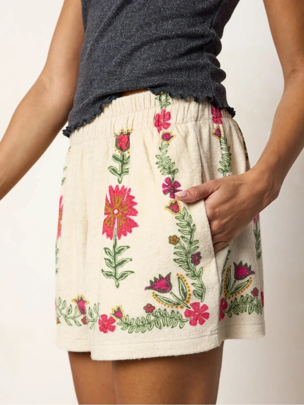 NATURAL LIFE Softest Terry Cloth Shorts - Picture 5 of 6